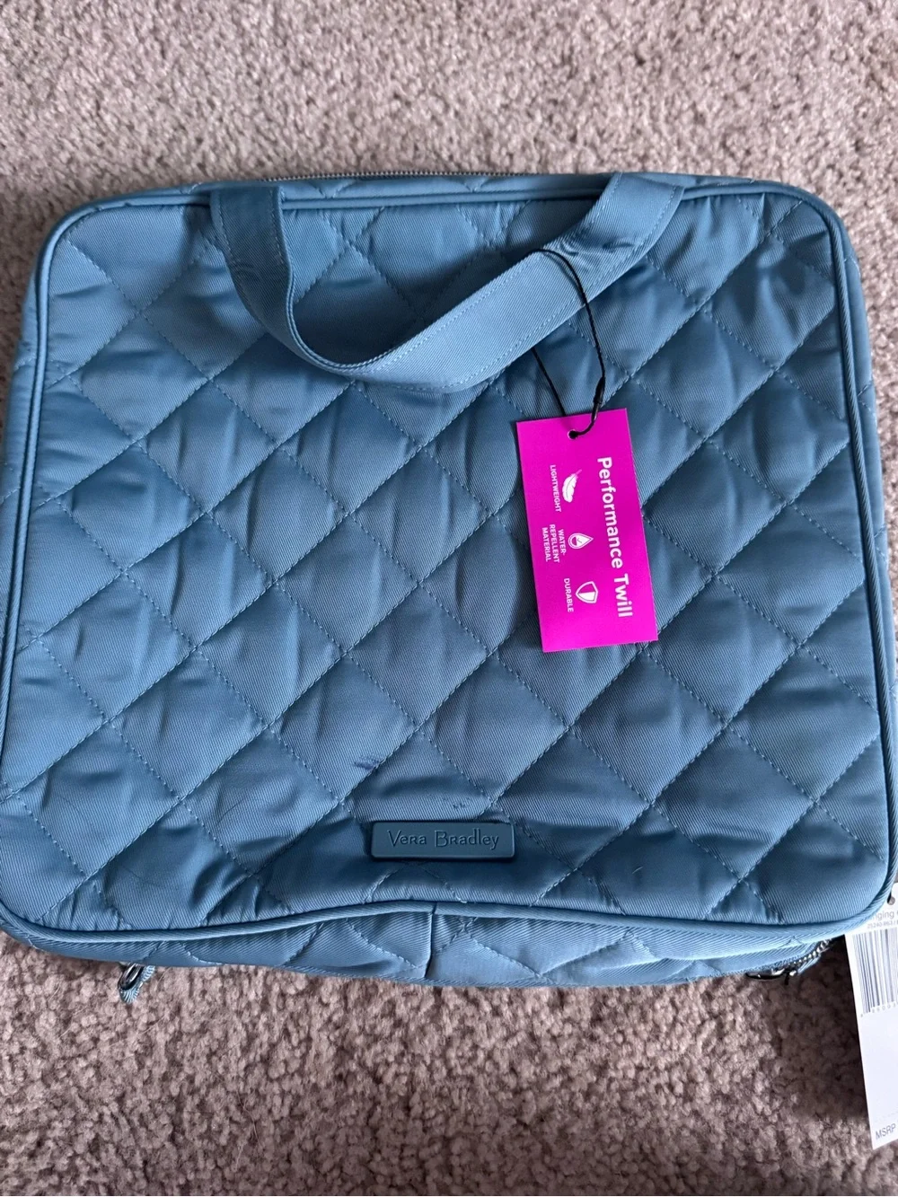 Vera Bradley Teal Quilted hanging organizer